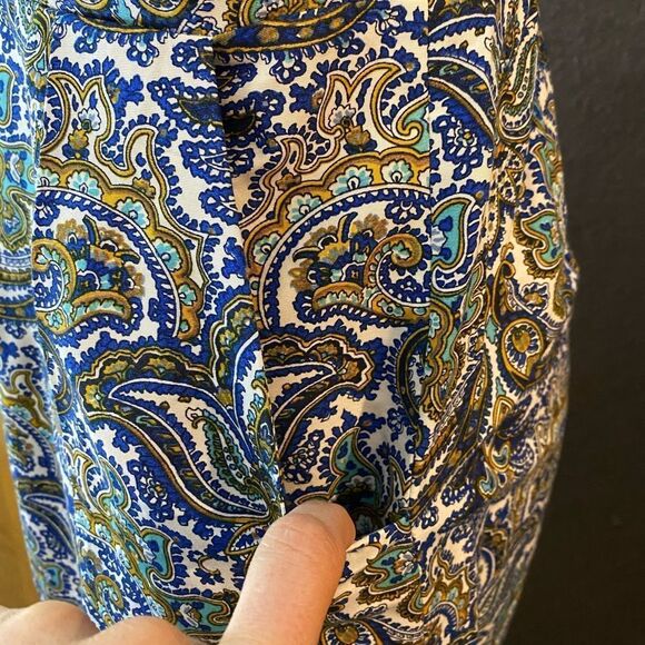 J Crew Dolores Cotton / silk Multi-Colored Peacock‎ Paisley mini Dress - Picture 8 of 13